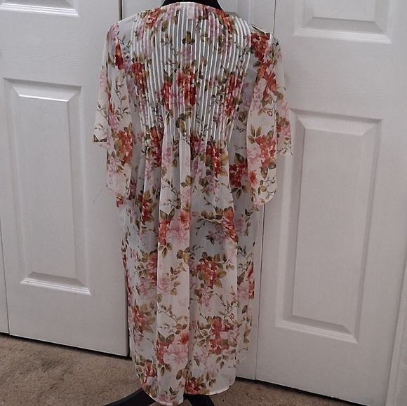 American Eagle Outfitters Floral Swim Cover Up/Open Duster/Boho Size XS/S - Picture 4 of 15